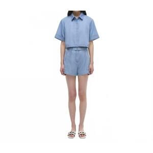 NEW JONATHAN SIMKHAI bishop cotton top in stratus